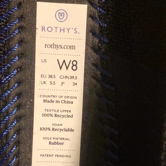 Rothy’s Size 8 The Flat Rounded Toe Soft Flexible in Black Solid - Picture 6 of 9